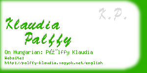 klaudia palffy business card